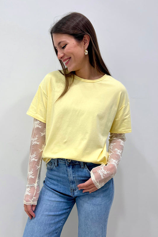 T-SHIRT CAMELIA - GIALLO