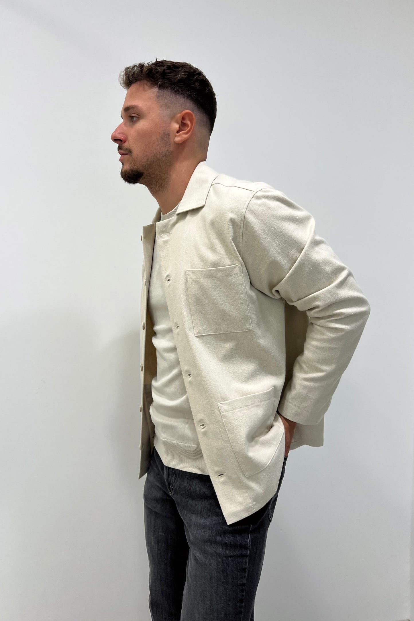 GIACCA CAMICIA - ÉCRU