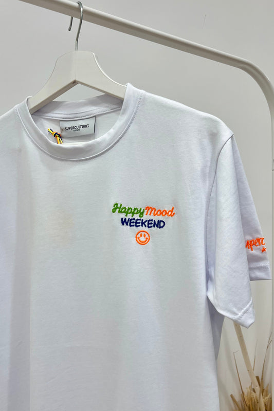 T-SHIRT RICAMO “HAPPY MOOD”