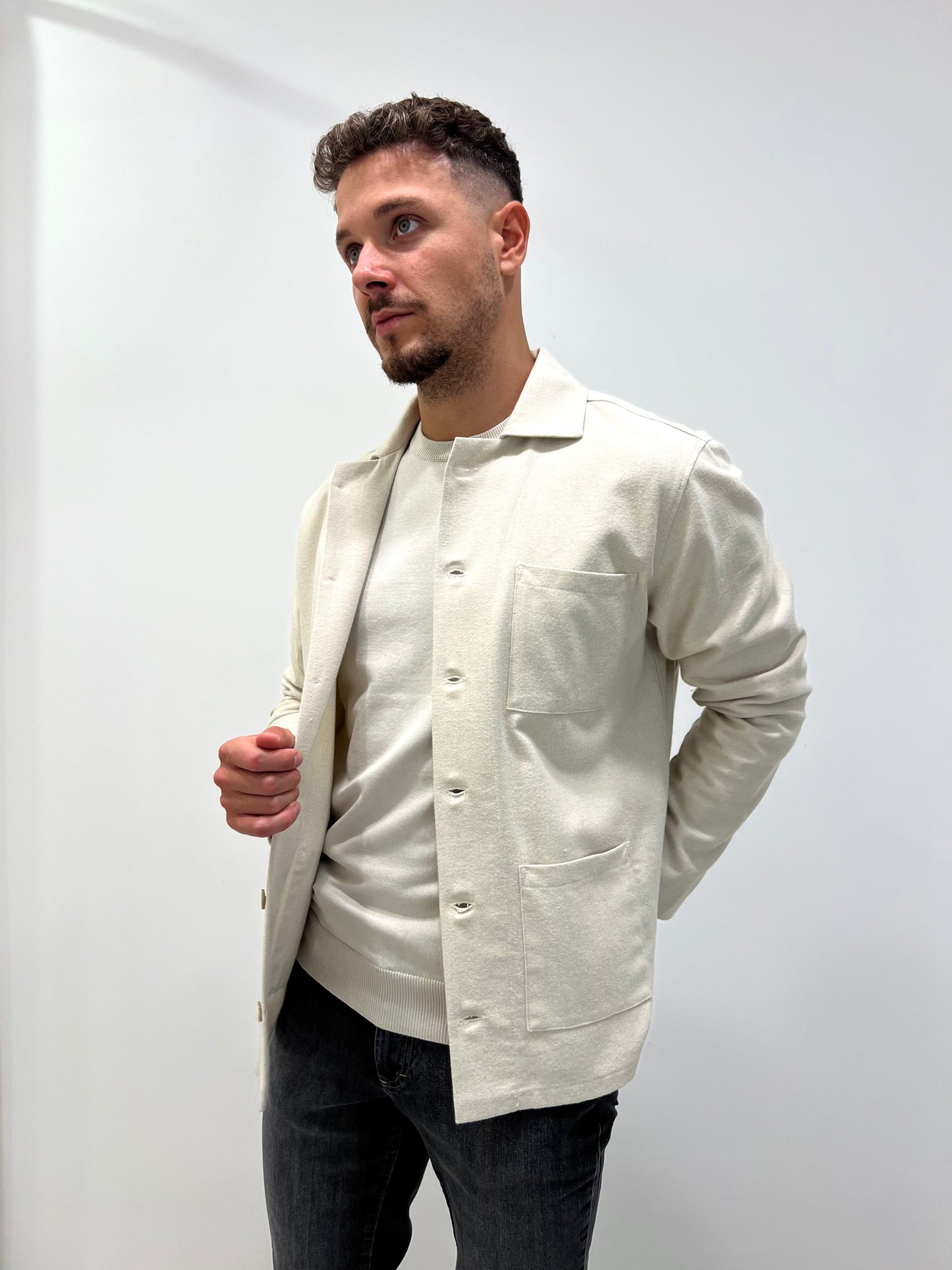 GIACCA CAMICIA - ÉCRU