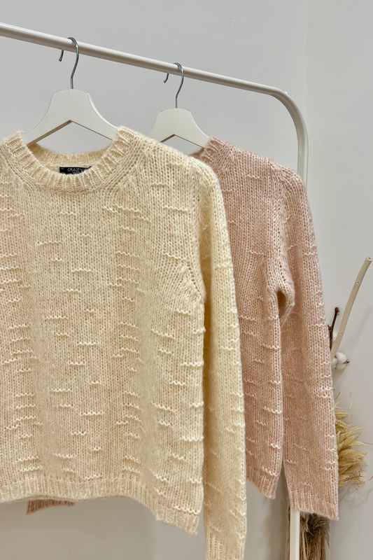 MAGLIONE IN LANA LAVORATO