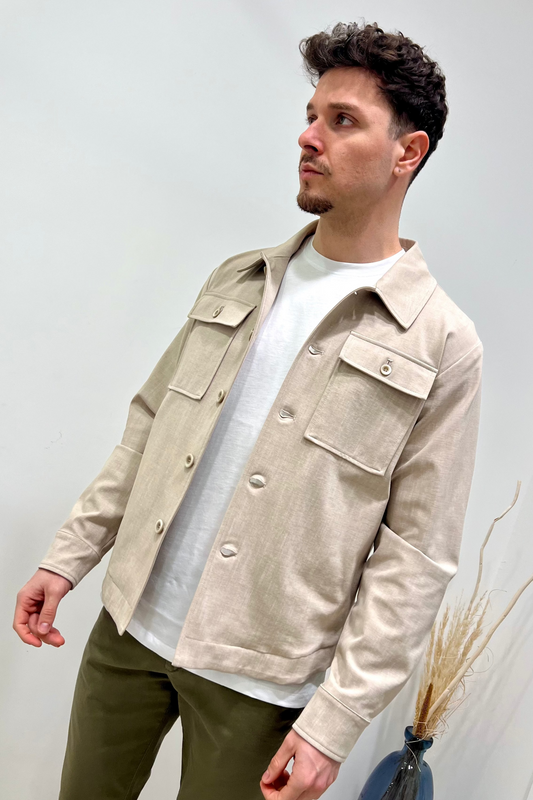 GIACCA CAMICIA - BEIGE