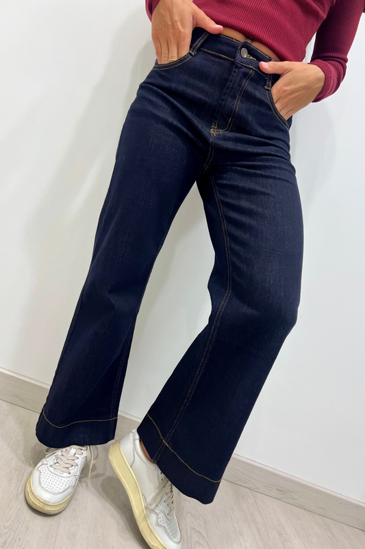 JEANS CUCITURE A CONTRASTO