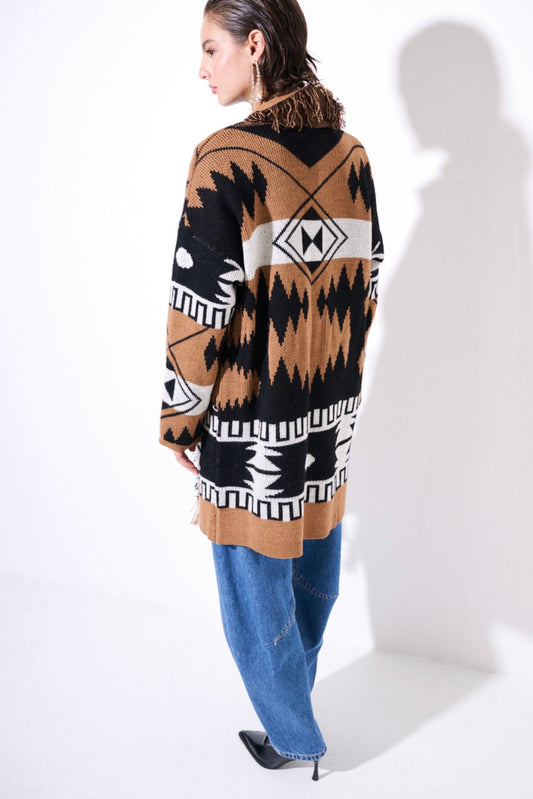 GIACCA KIMONO ETNICA CON CINTURA