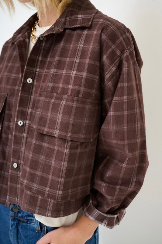 CAMICIA A QUADRI IN VELLUTO